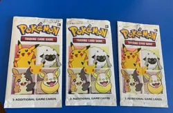 (3) Pokemon Pikachu-HOLO Stamped 25th Anniversary Promo Card NM/MT-General Mills - Image 2