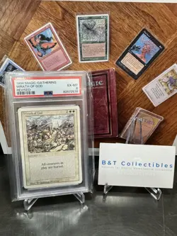 1994 Magic the Gathering Revised Edition Wrath Of God PSA 6 EX-MT - Image 1