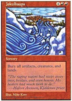 Moderatly Played, English - 1 x MTG Jokulhaups Fifth Edition - Image 1