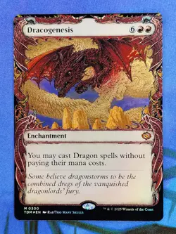 1x FOIL SHOWCASE Dracogenesis, NM, TDM, Magic: the Gathering, MtG - Image 1