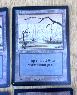 Magic The Gathering Beta Basic Land Swamp 4x 4 Total 2 Variants Black Vintage - Image 2