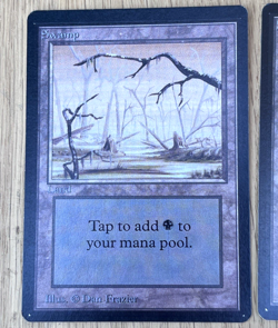 Magic The Gathering Beta Basic Land Swamp 4x 4 Total 2 Variants Black Vintage - Image 3