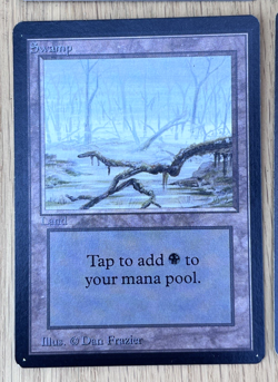 Magic The Gathering Beta Basic Land Swamp 4x 4 Total 2 Variants Black Vintage - Image 4