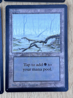 Magic The Gathering Beta Basic Land Swamp 4x 4 Total 2 Variants Black Vintage - Image 5