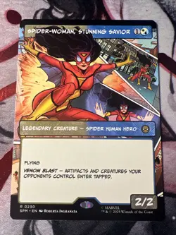 Spider-Woman, Stunning Savior (Borderless) Marvel's Spider-Man Regular NM MTG - Image 1