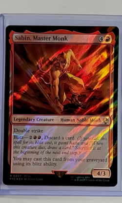 MTG Magic The Gathering Final Fantasy Commander Surge Foil #57 Sabin Master Monk - Image 1