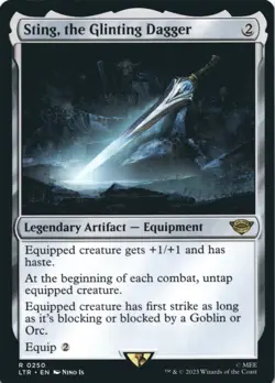 MTG Sting, the Glinting Dagger Normal NM Universes Beyond: The Lord of the Rings - Image 1