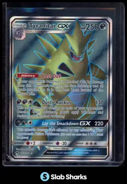 2018 POKEMON SUN & MOON LOST THUNDER #203/214 TYRANITAR - Image 1