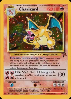 Charizard Base Set 2 Holo Rare Pokemon Card 4/130 GEM MINT - Image 2