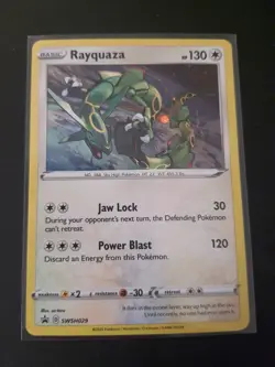 Rayquaza SWSH029 SWSH: Sword & Shield Black Star Promo Card Pokemon NM - Image 1
