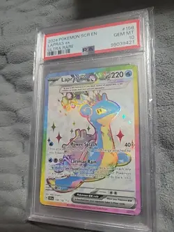 PSA 10 Lapras EX Ultra Rare 158/142 Stellar Crown Pokemon Scarlet & Violet 2024 - Image 1