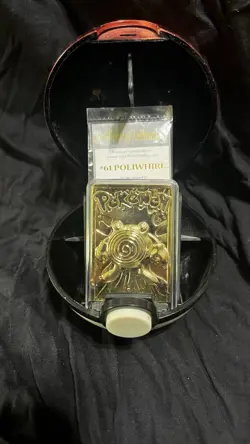 Vintage 1999 Burger King Pokemon TCG Gold Plated Poliwhirl Mint Condition - Image 1