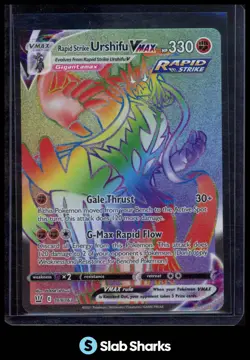 2021 POKEMON SWORD & SHIELD BATTLE STYLES #169/163 RAPID STRIKE URSHIFU VMAX - Image 1