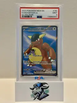 2023 Pokemon Kangaskhan ex Ultra Rare PSA 9 MINT #190 MEW EN - Image 1