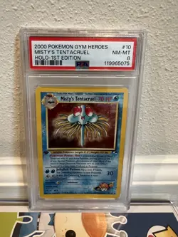 Pokemon TCG Gym Heroes Misty's Tentacruel Holo Rare 1st Edition PSA 8 - Image 3