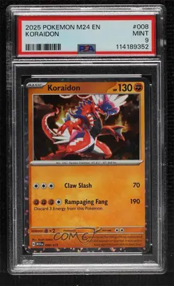 Koraidon Confetti Holo Pokemon McDonald's Collection Match Battle (M24EN) PSA 9 - Image 1