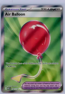 AIR BALLOON Ultra Rare Holo Trainer #166/132 Pokemon Mega Evolution English NM - Image 1