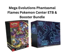 ✅ Confirmed Presale Phantasmal Flames POKEMON CENTER ETB & 1 Booster Bundle - Image 1