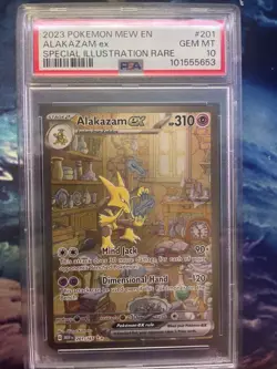 Pokemon TCG Alakazam EX 201/165 Sir Scarlet & Violet 151 PSA 10 - Image 1