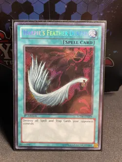 Yu-Gi-Oh! Harpie’s Feather Duster (Secret) (LC04) + Bonus Holo! - Image 1