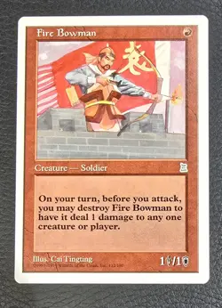 MTG Fire Bowman, Light Play, English Portal 3 Kingdoms Magic Card - Image 1