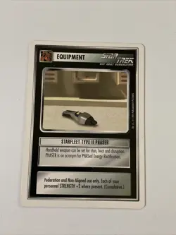 Star Trek CCG Equipment Starfleet Type II Phaser Common Card - Image 1