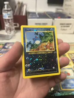 Pokemon Southern Islands #11/18 Marill Reverse Holo Foil Card - NM LP SWIRL - Image 1