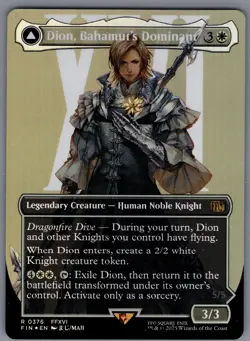 MTG Dion, Bahamut's Dominant (Borderless) Final Fantasy Foil LP - Image 1