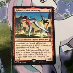 Spinneret and Spiderling - 0094 - Marvel's Spider-Man MTG - NM/M Ships Now - Image 1