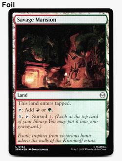 Savage Mansion (FOIL) - [Marvel's Spider-Man] MTG Magic NM/M 🔥🌳 - Image 1