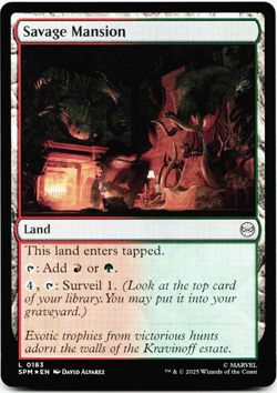 Savage Mansion (FOIL) - [Marvel's Spider-Man] MTG Magic NM/M 🔥🌳 - Image 3