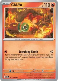 1x Chi-Yu (#031/132) NM Eng Pokemon - ME01: Mega Evolution - Image 1