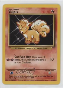 Vulpix Pokemon Base Set #68 1999 - Image 1