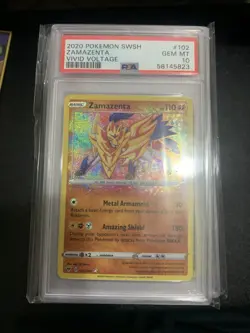 Pokemon PSA 10 Zamazenta 102/185 Vivid Voltage - Image 1