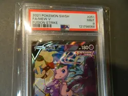 Mew V 251/264 Fusion Strike 2021 Pokemon PSA 9 - Image 2