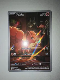 Pokemon Mega Evolution Vulpix IR 138/132 NM Pack Fresh English - In Hand - Image 1