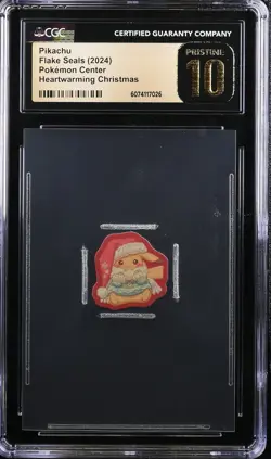 Heartwarming Christmas Pikachu - 2024 Pokemon Center Seals - CGC Pristine 10 - Image 1