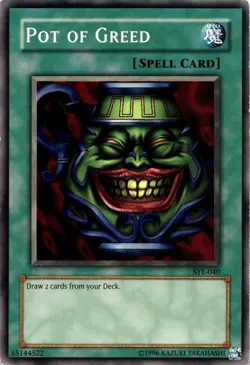 Pot of Greed SYE-040 Common Unlimited Edition YuGiOh TCG Card - Image 1