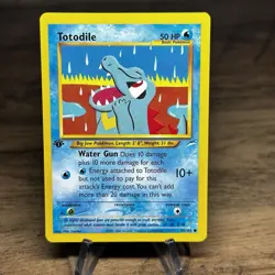 Pokemon Card - Totodile 1st Edition Neo Destiny 85/105 Common NM - Image 1