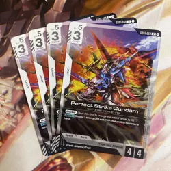 Gundam Card Game Perfect Strike Gundam GD01-068 R Foil Playset Of 4 - Image 1