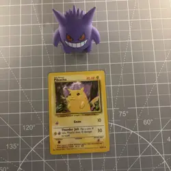 Pokemon Pikachu 58/102 Yellow Cheeks Non-Holo Card, WOTC Base Set MP - Image 1