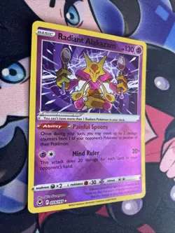 Radiant Alakazam - 059/195 - Pokemon Silver Tempest Radiant Rare Card NM- - Image 2