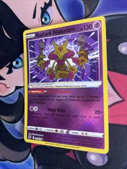 Radiant Alakazam - 059/195 - Pokemon Silver Tempest Radiant Rare Card NM- - Image 3
