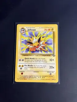 Jolteon 20/64 Jungle Set Rare Card Unlimited WOTC Pokemon TCG - Image 1