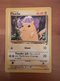 10 Vintage Non Holo Pokemon Cards Lot ,Pikachu,Cubone,Machop+More(LP-MP) - Image 2