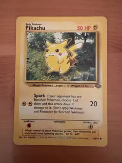 10 Vintage Non Holo Pokemon Cards Lot ,Pikachu,Cubone,Machop+More(LP-MP) - Image 4