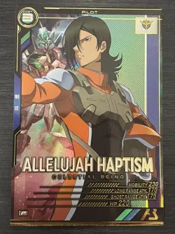 AB02-076 Allelujah Haptism Perfect Rare Gundam Arsenal Base Collection card - Image 1