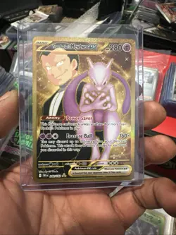 Pokemon TCG Mewtwo EX Team Rockets Hyper Rare Card 240/182 Destined Rivals NM - Image 1