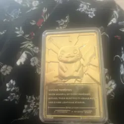 Pokemon Pikachu 23k Gold Plated Trading Card 1999 Limited Edition - Image 2