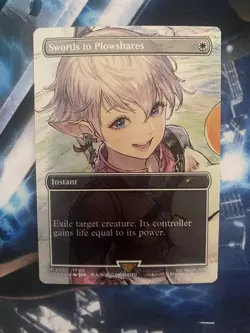 Mtg Foil Borderless Sword to Plowshares - Image 1